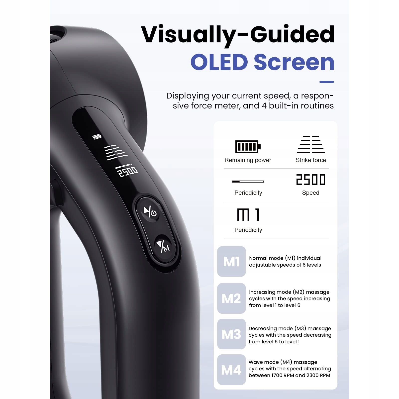 BOB AND BRAD D6 Pro Pistolet Do Masażu 16mm OLED Na Mięśnie i Relaks — miniatura 9