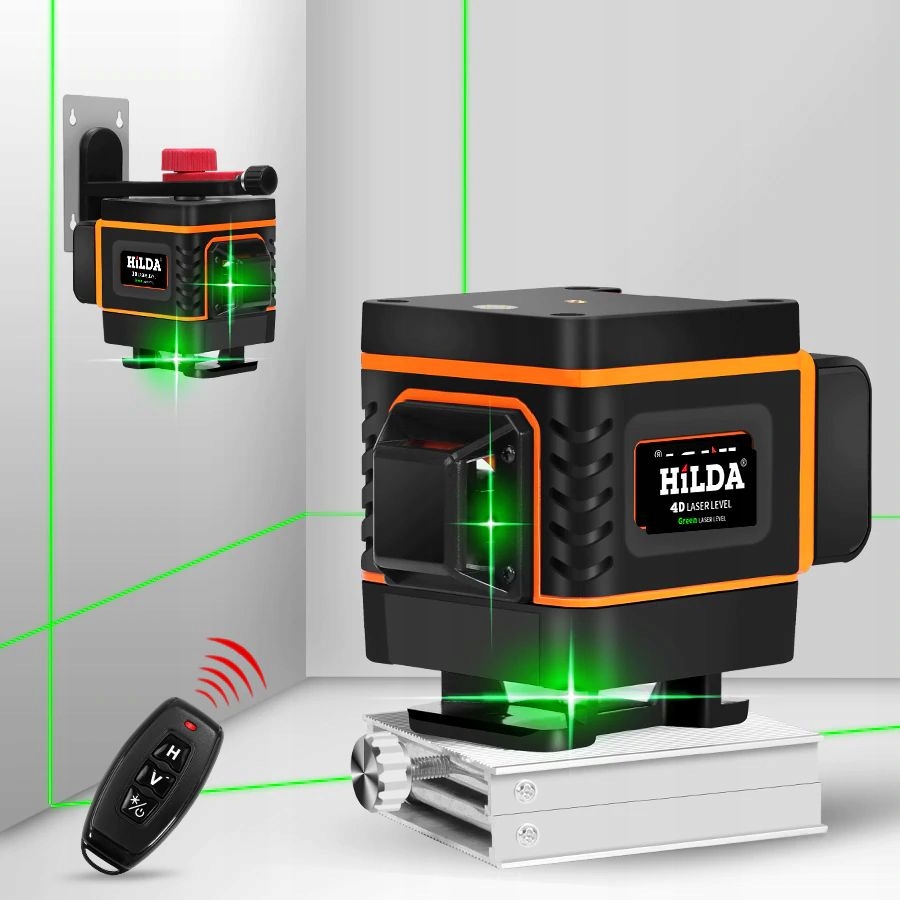 POZIOMICA LASEROWA 360° LASER KRZYŻOWY 4D + 300cm Kod producenta HILDA