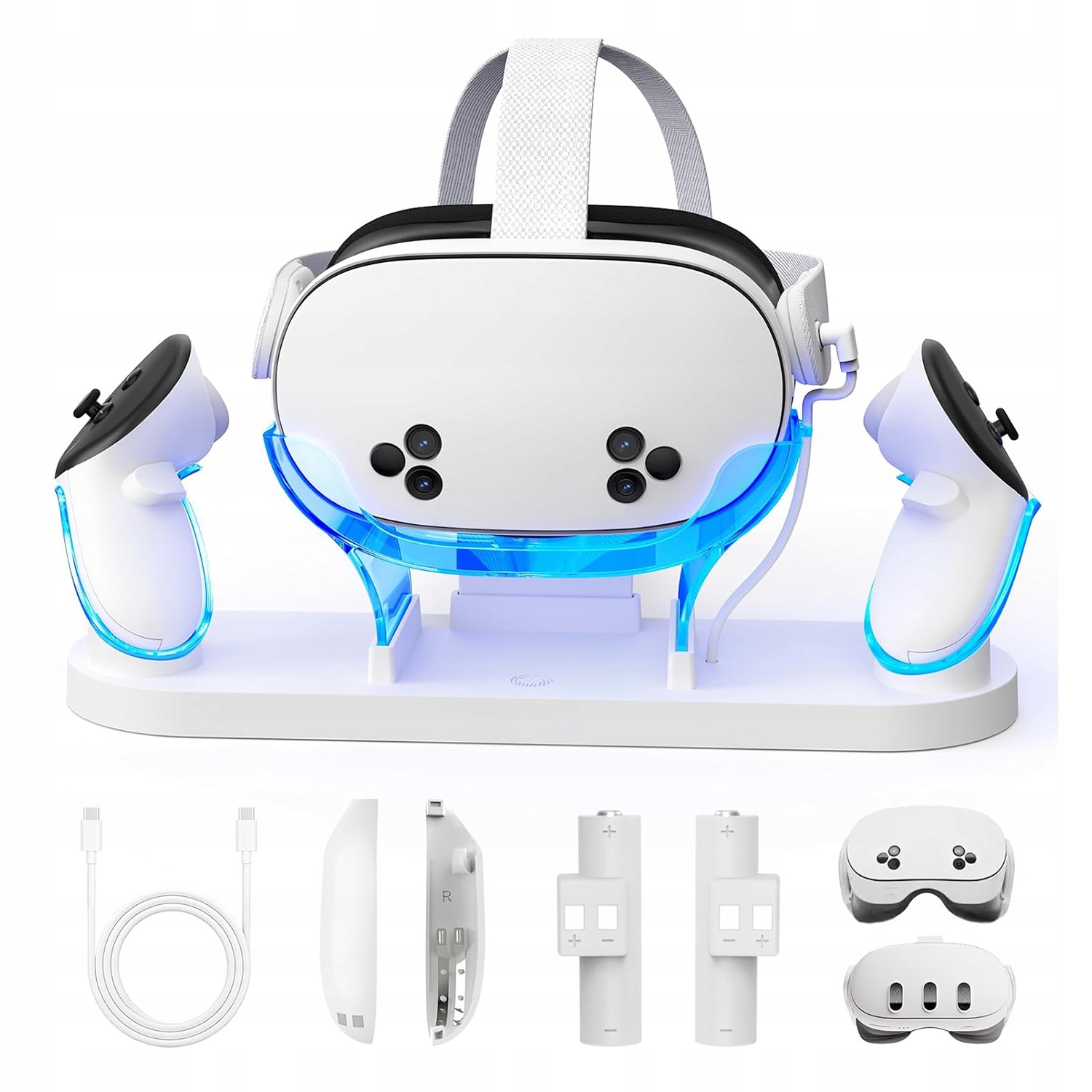 Stacja Dokująca Do Ładowania Kontrolerów Meta Quest 3S/3 Magnetyczna Stacja Ładowania