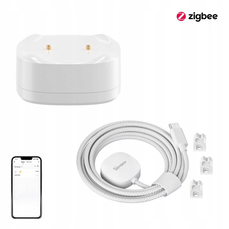 Sonoff Sada Senzorů Zaplavení Vody Zigbee SNZB-05P Pro Chytrou Domácnost S Kabelem