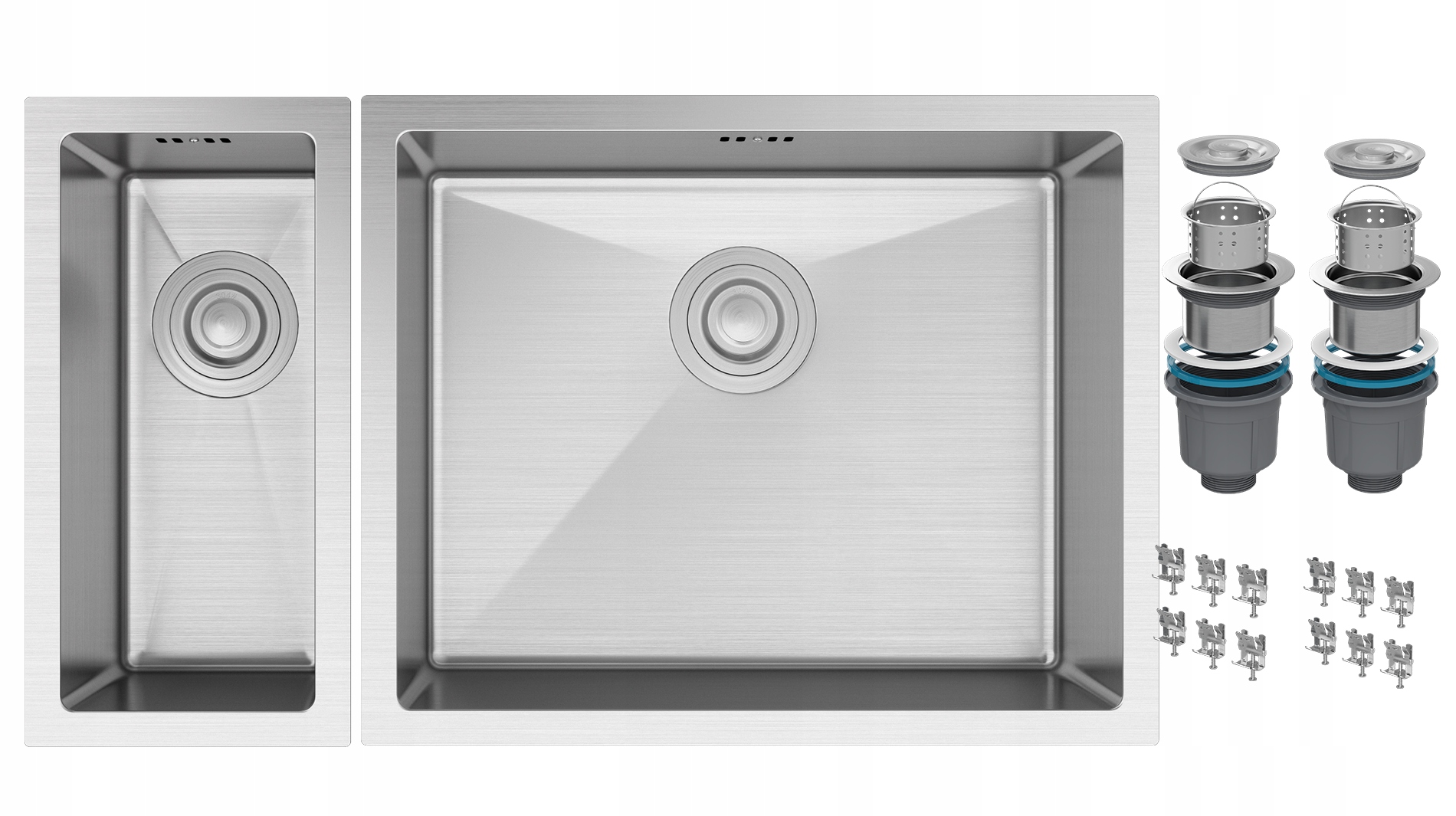 Oceľový Drez 2 Ks, Jedna A Pol Komory BARI2254