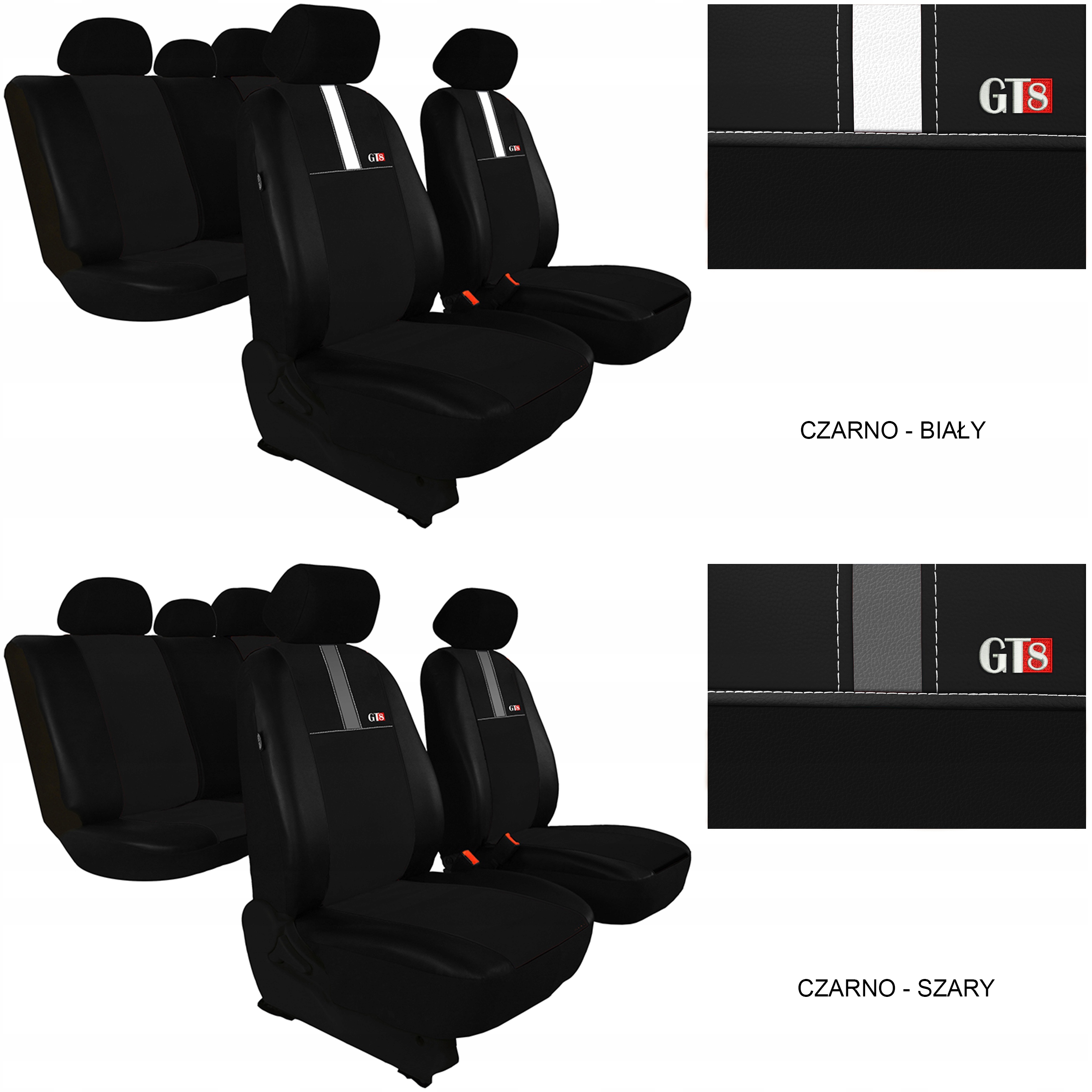 POKROWCE SKÓRA ALICANTE NA FOTELE VW GOLF 5 Materiał zamsz sztuczny skóra sztuczna