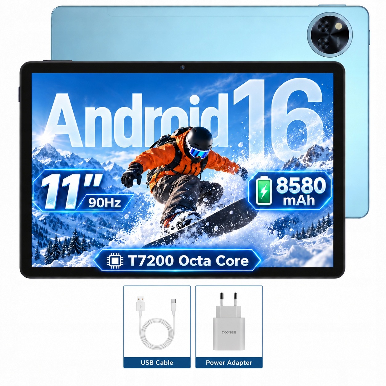 Tablet 11" Na Učenie, Prácu Doogee U11PRO Android 16 30/256GB 90HZ 8580MAH
