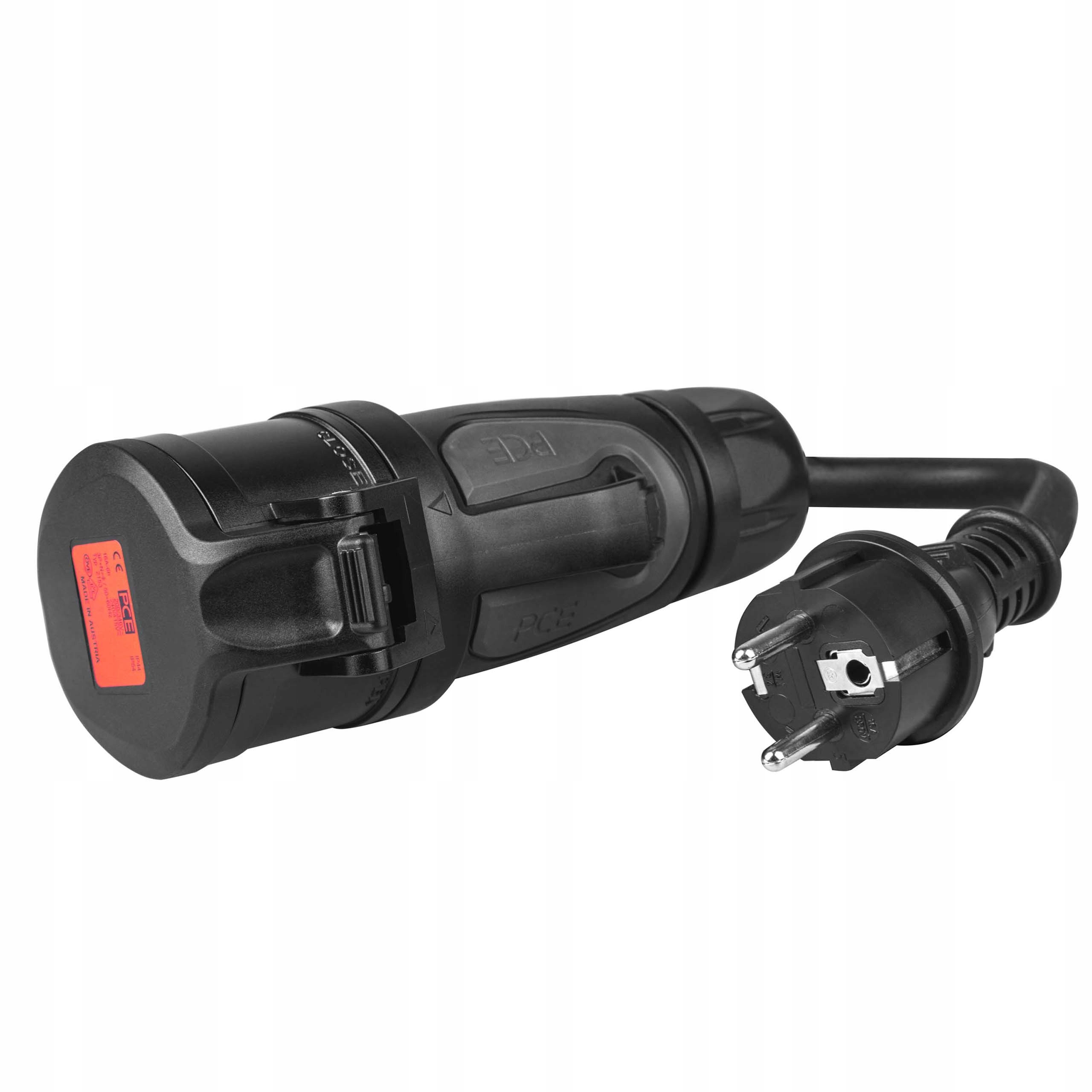 Schuko adaptér 230V pro silový adaptér Červený Cee 16A 400V 5P