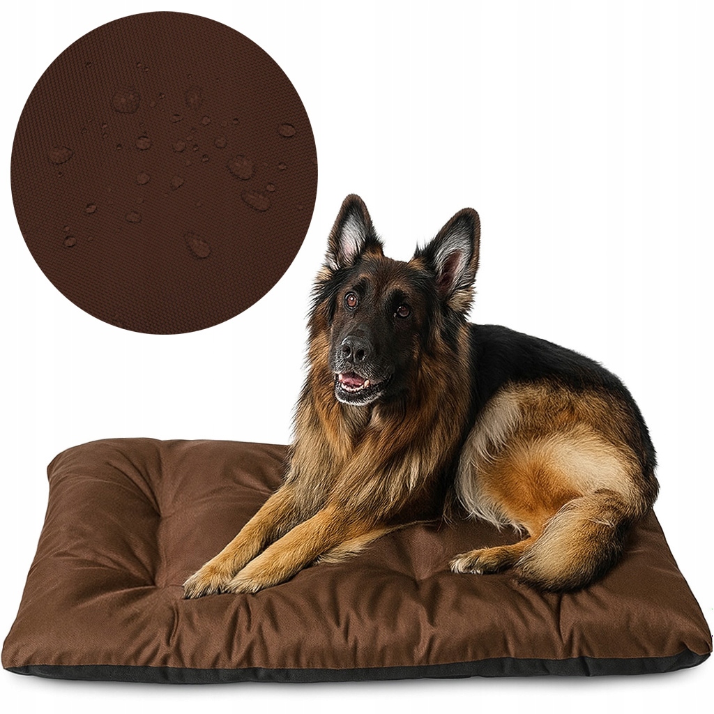 Levně Pelíšek pro Velkého psa, polštář, trvanlivé potah 120x80, Voděodolné, hnědé