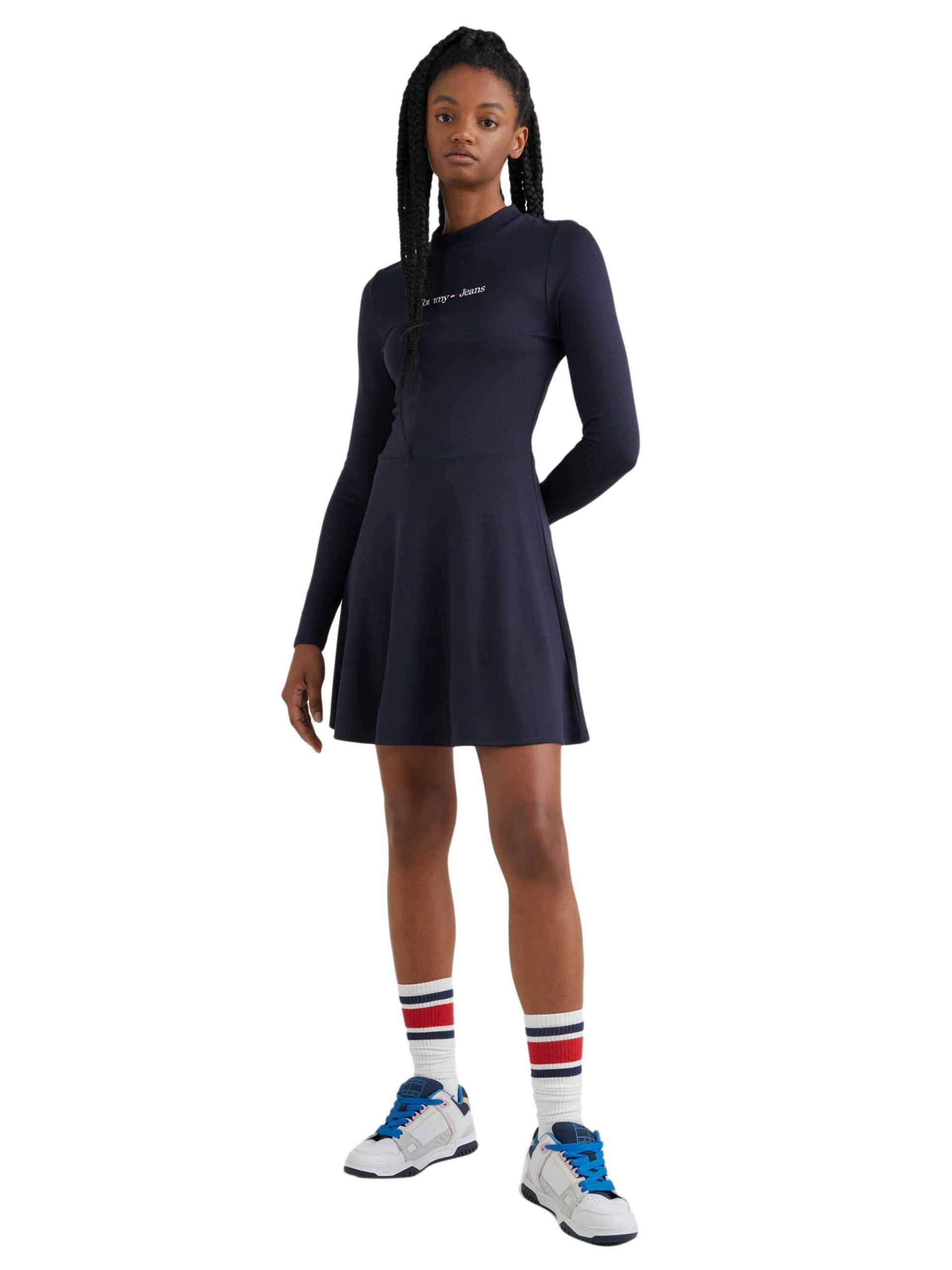 Tommy Hilfiger Sukienka Tjw Serif Granatowa r.S