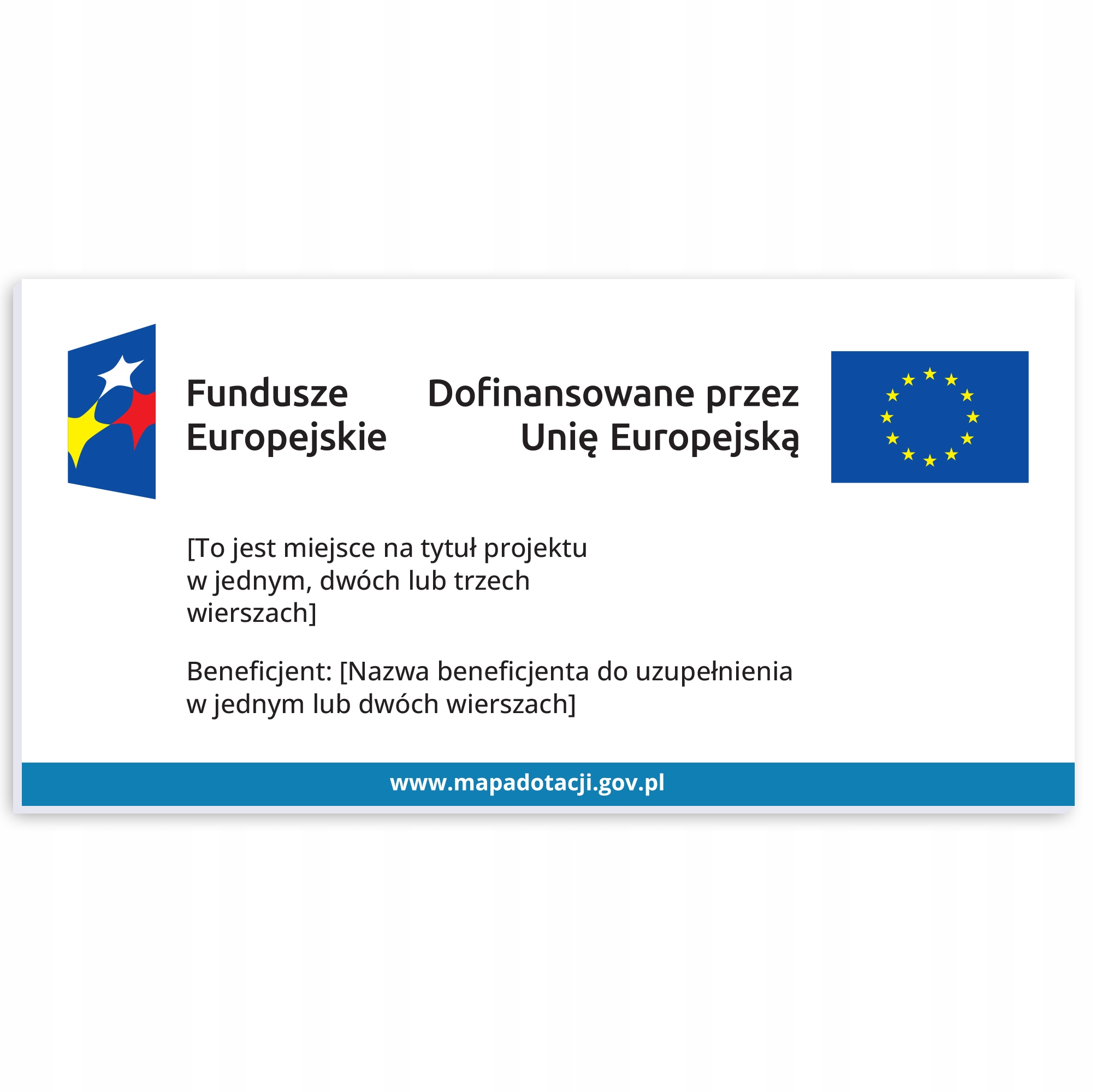 Tablica Unijna FE dla Rybactwa 120x60 cm + Zestaw montażowy