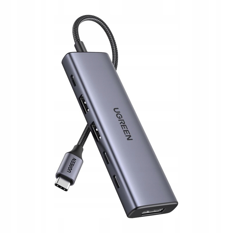 UGREEN CM511 Hub Adapter USB-C 6w1 DisplayPort 4K 2xUSB 2xUSB-C PD 100W