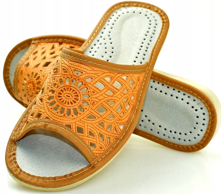 SKÓRA NATURALNA JAKOŚĆ GÓRALSKIE KAPCIE R. 36 - 23 cm