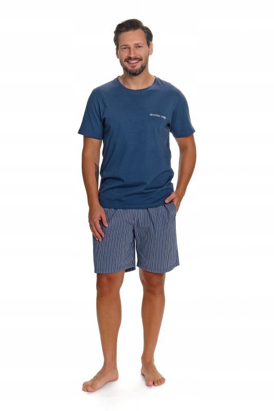 Pánské pohodlné pyžamo Doctornap Pmb 7424 Denim Blue XL