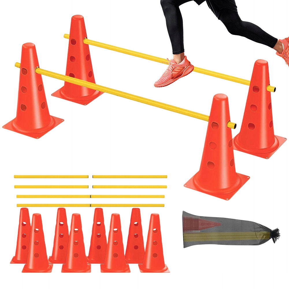 Profesjonalne Stożki Z Otworami Do Ćwiczeń Trening Agility Sport Prędkosci