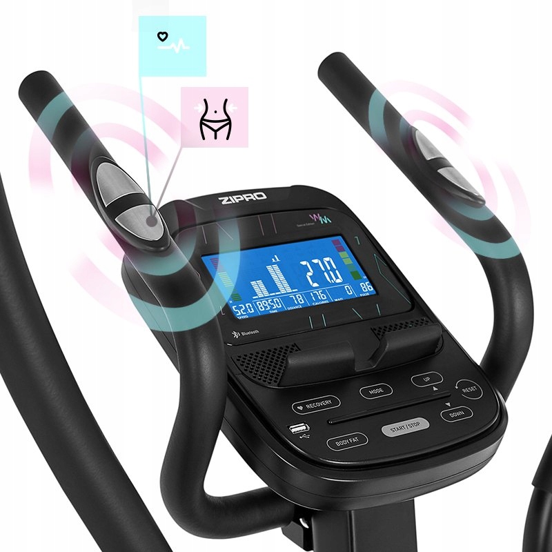 Orbi-Trek TRENAŻER ELIPTYCZNY ROWER Treningowy iConsole Kinomap Heat ZIPRO Rodzaj magnetyczny