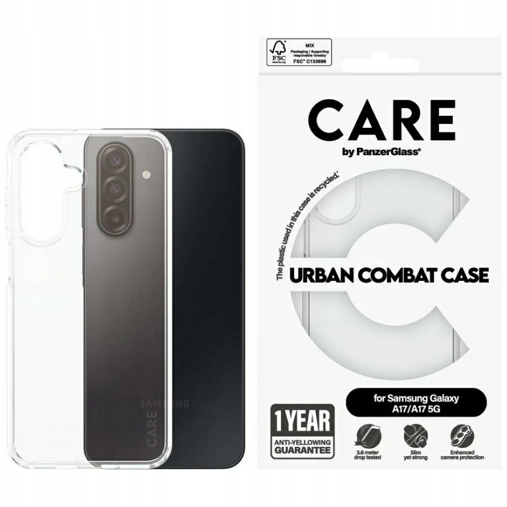 Etui Care by PanzerGlass Flagship Urban Combat na Samsung Galaxy M17 5G 5G