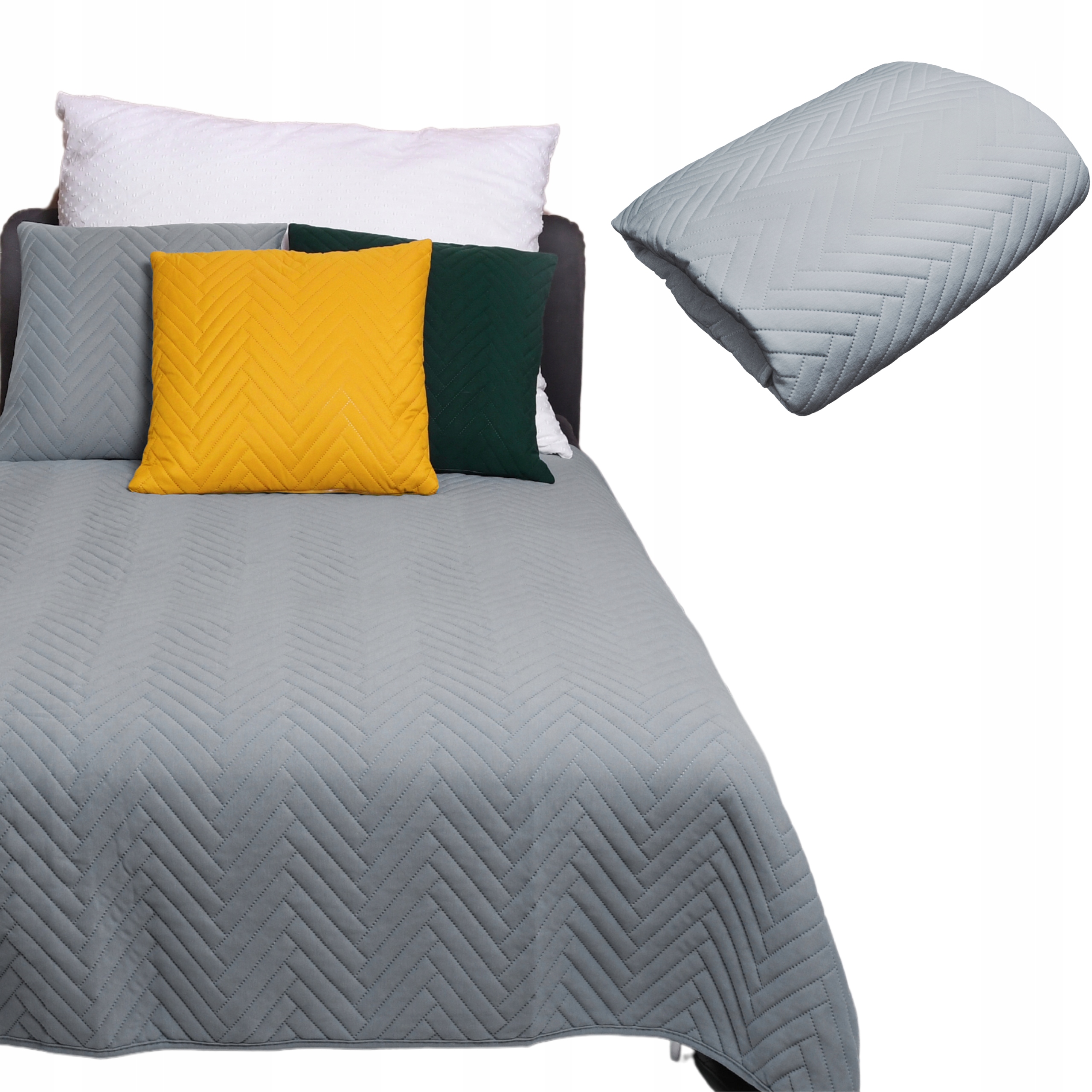 Přehoz na postel, pohovku, gauč, deka, prošívaná kapa Stříbrná 220x240 cm