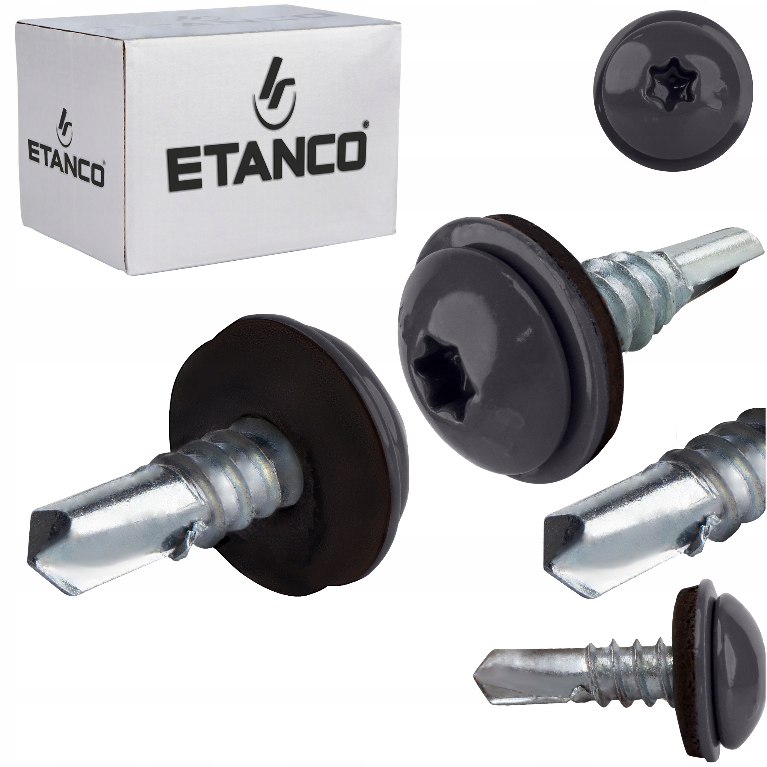 Šrouby do kovu Torx 5 mm 5,5 x 19 mm Ral 7024 250 ks Etanco GT5 Ph Z14