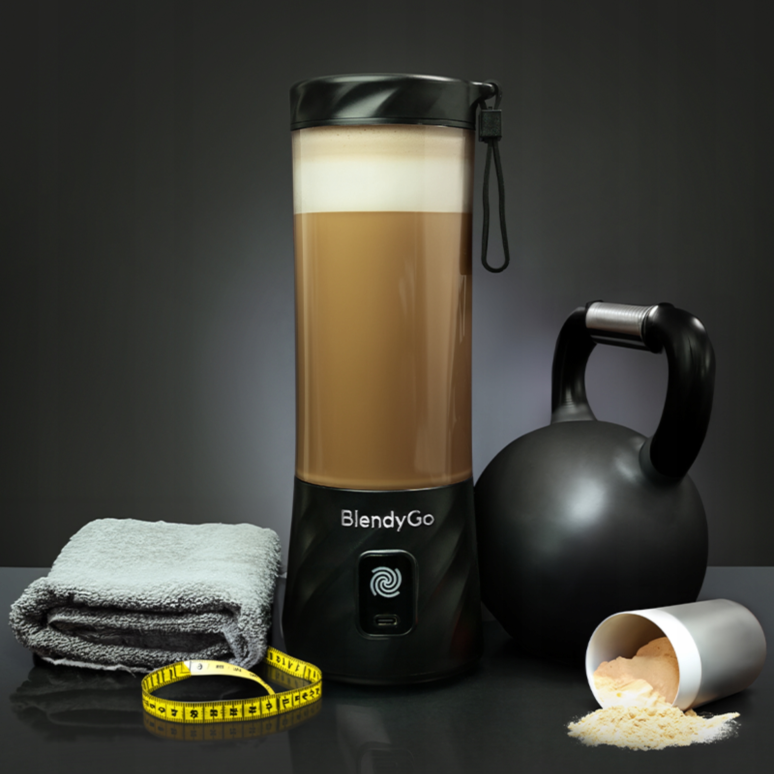 Blender BlendyGo 3 Bezprzewodowy Kielichowy USB ORYGINALNY MOC CZARNY 250W Marka BlendyGo