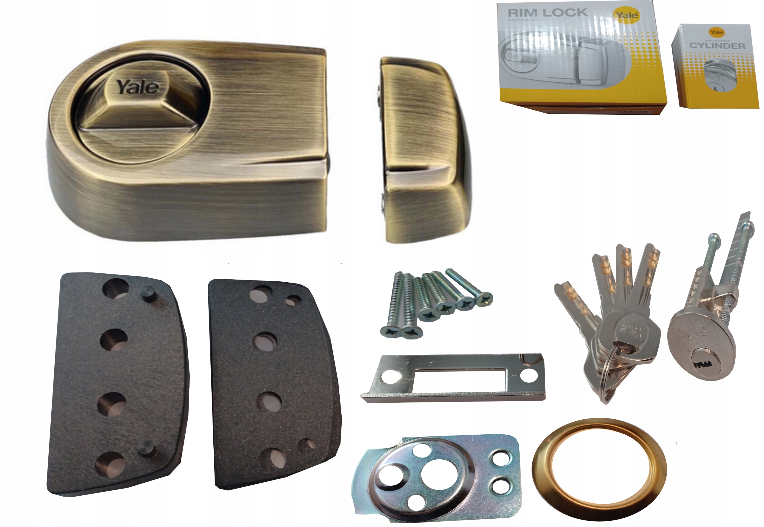 Vrchní Zámek Łucznik Yale Y2D Assa Abloy Patina Vložka 4 Klíče