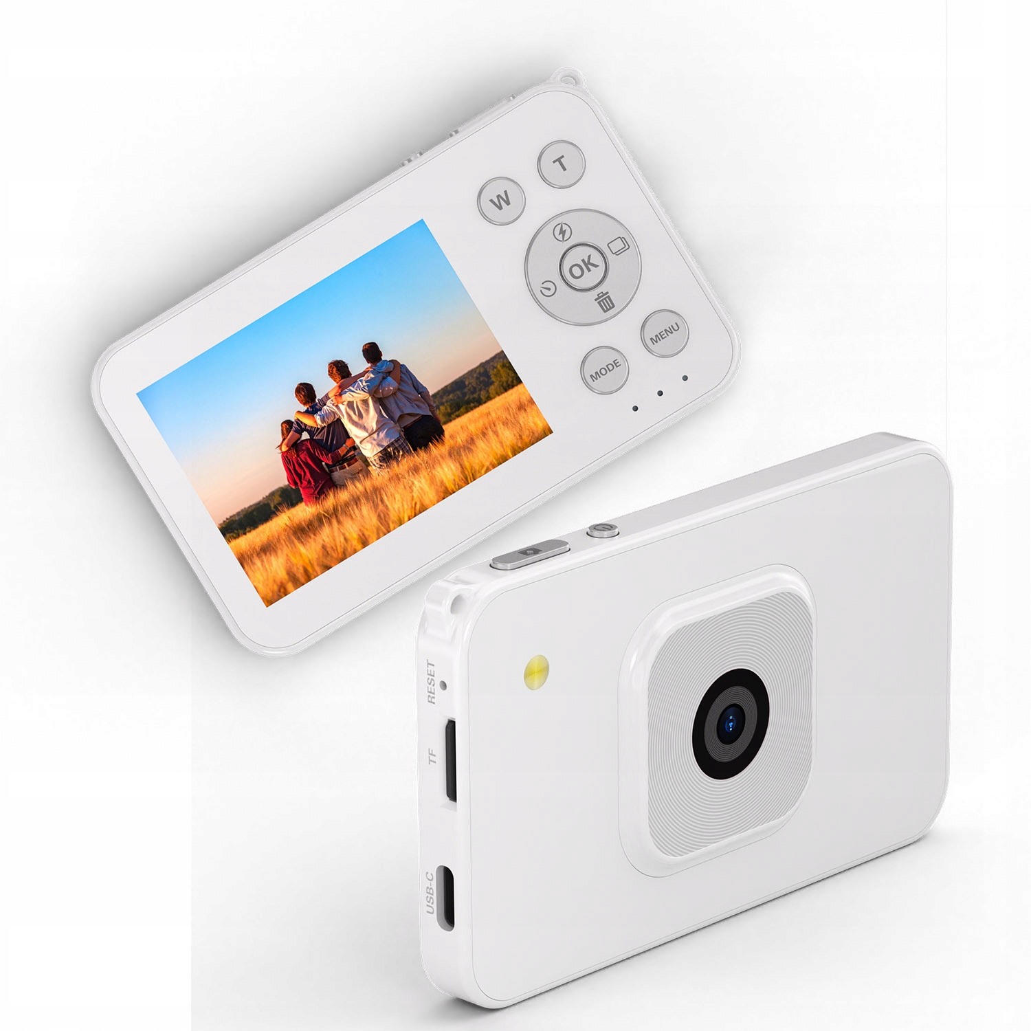 Digitální Fotoaparát Uhd 4K 48MP S Digitálním Zoomem 16X Bílý