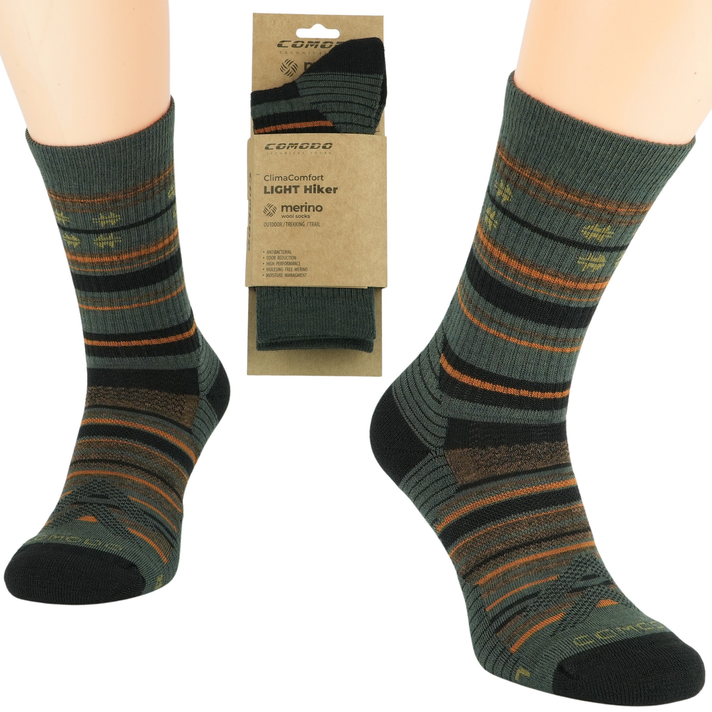 Comodo TRE26 Skarpety Trekkingowe w Góry Jesień Zima Merino 55% roz 35-38