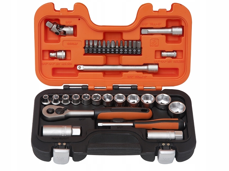 sada palcových nástrčných kľúčov 3/8'' a bitov 1/4" Bahco [S330AF]