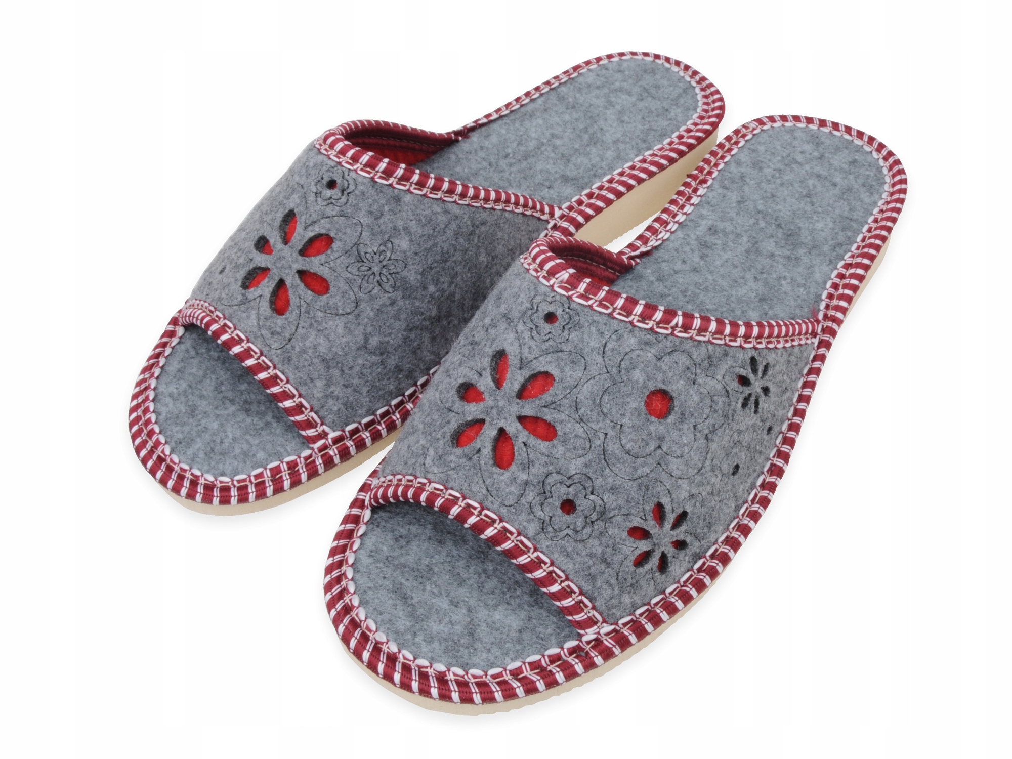 

Filcowe pantofle domowe kapcie laczki A19F1 nr 38