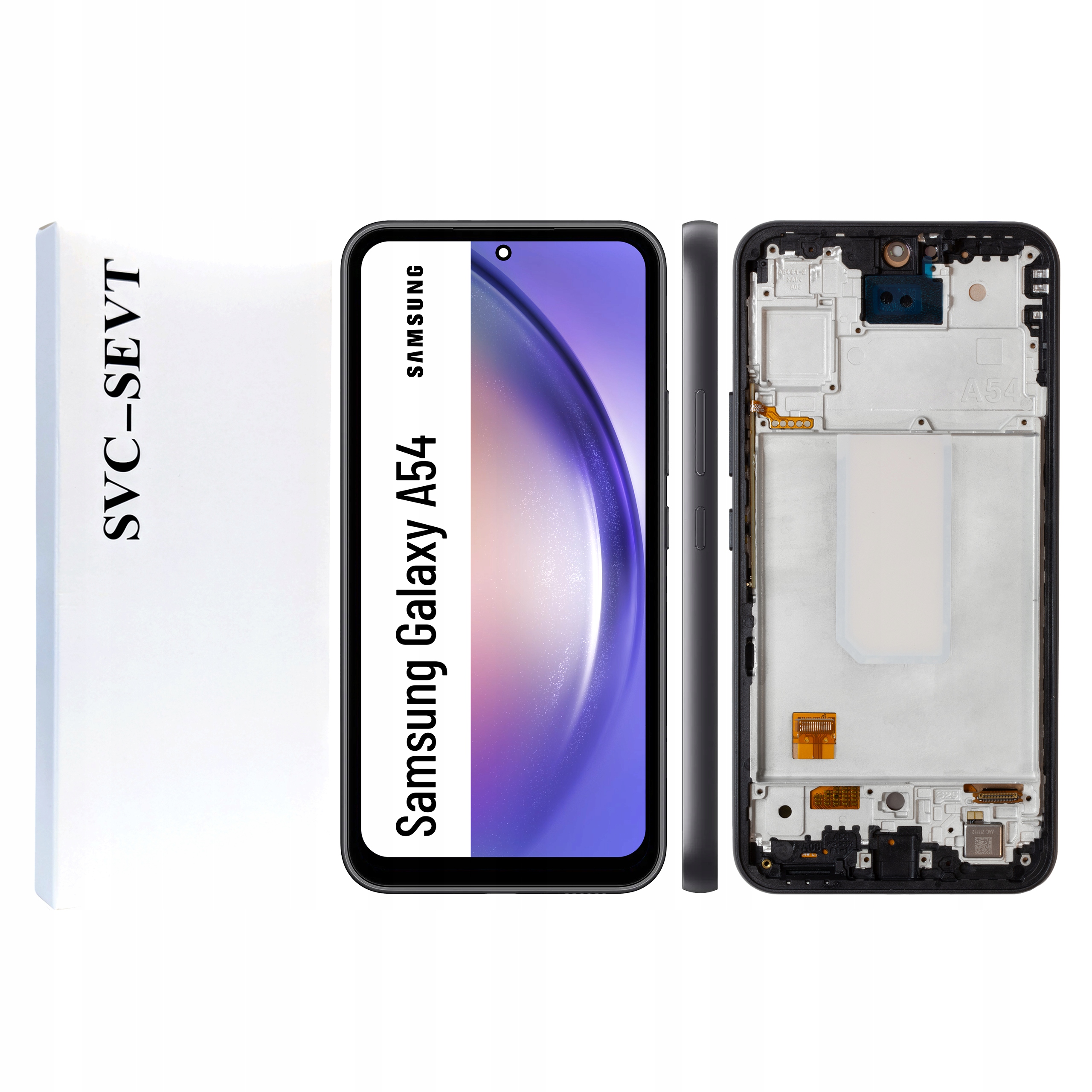 Displej s rámečkem pro Samsung A54 Originální Zila LCD panel, černý