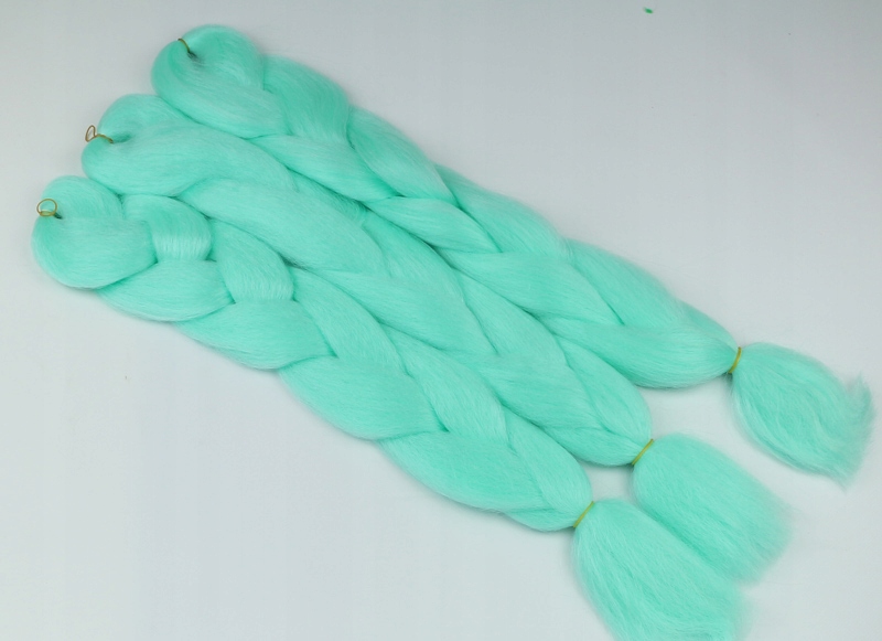 Włosy SYNTETYCZNE do warkoczyków KOLOROWE warkoczyki DOCZEPIANE ŚWIECĄCE Marka Luvu