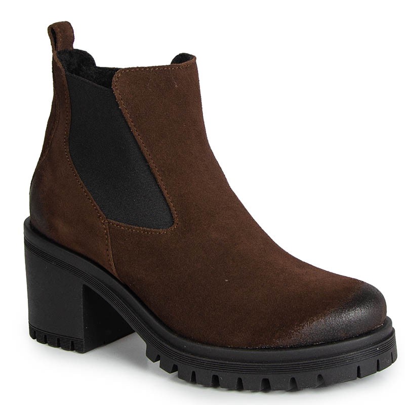 Lemar 60497 Hnědé Kotníkové Boty Z Nubukové Kotníkové Boty 37