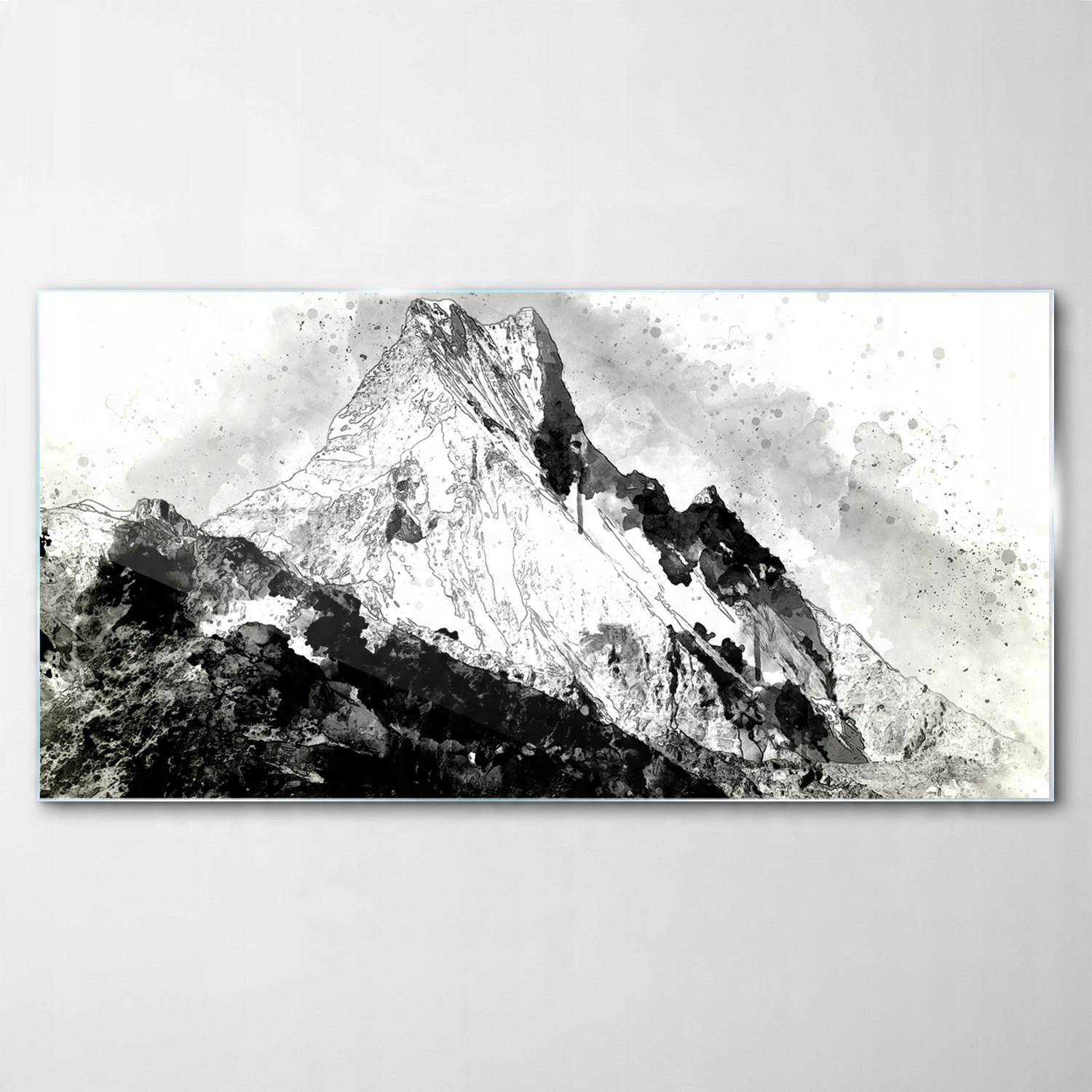 

Obraz na Szkle Dekor Sztuka Góry Akwarele 120x60