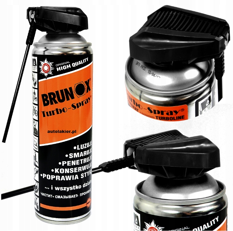Brunox Turbo-spray Czyści Odrdzewia Smaruje Konserwuje połączenia 500ml 205