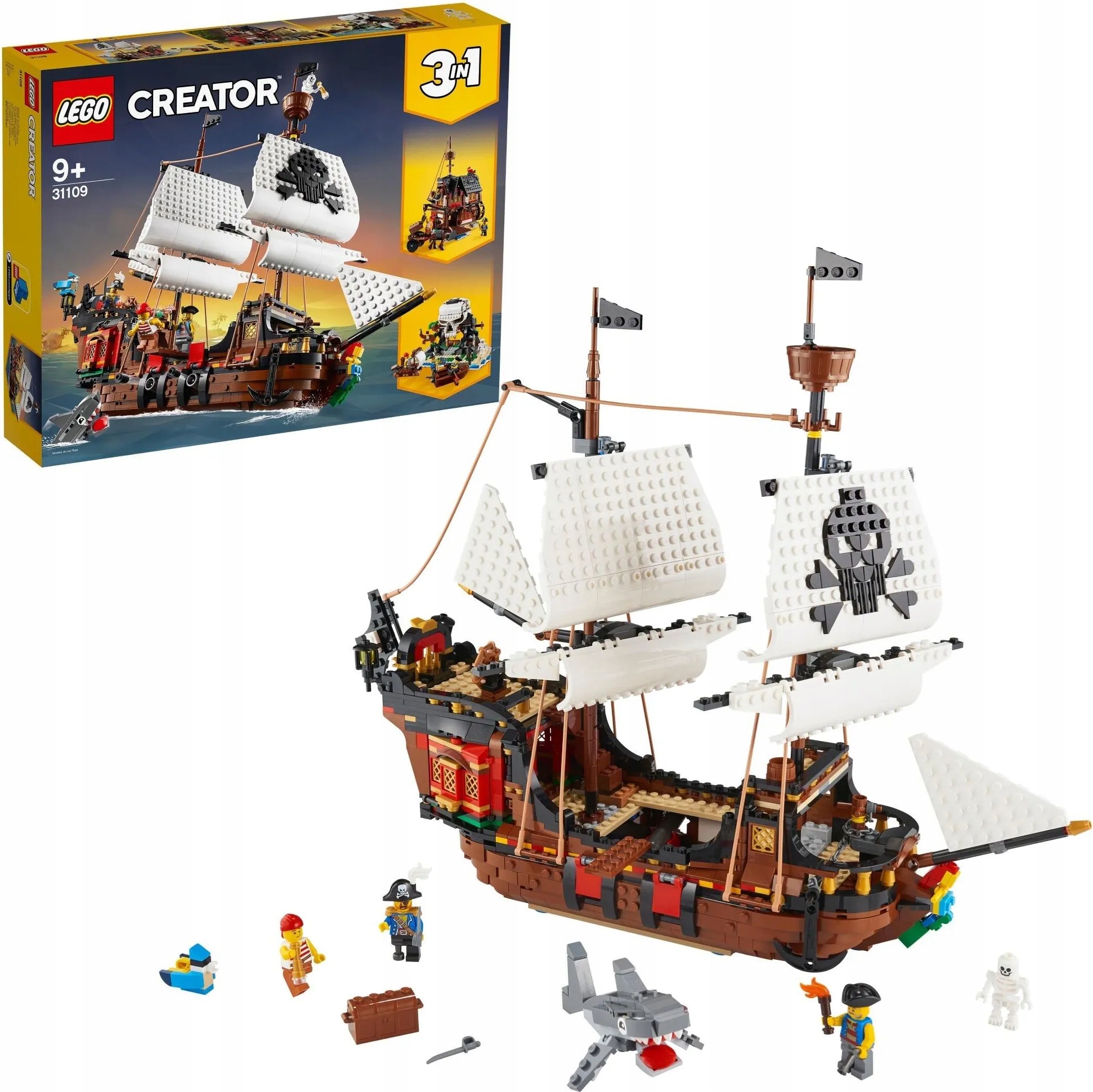 stavebnice Lego Creator 3v1 31109 Loď pirátská Krčma Tajemný ostrov