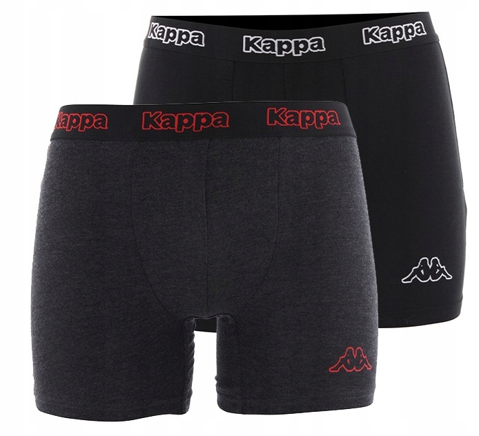 

Bokserki męskie Kappa 2-pack XL Szaro-czarny