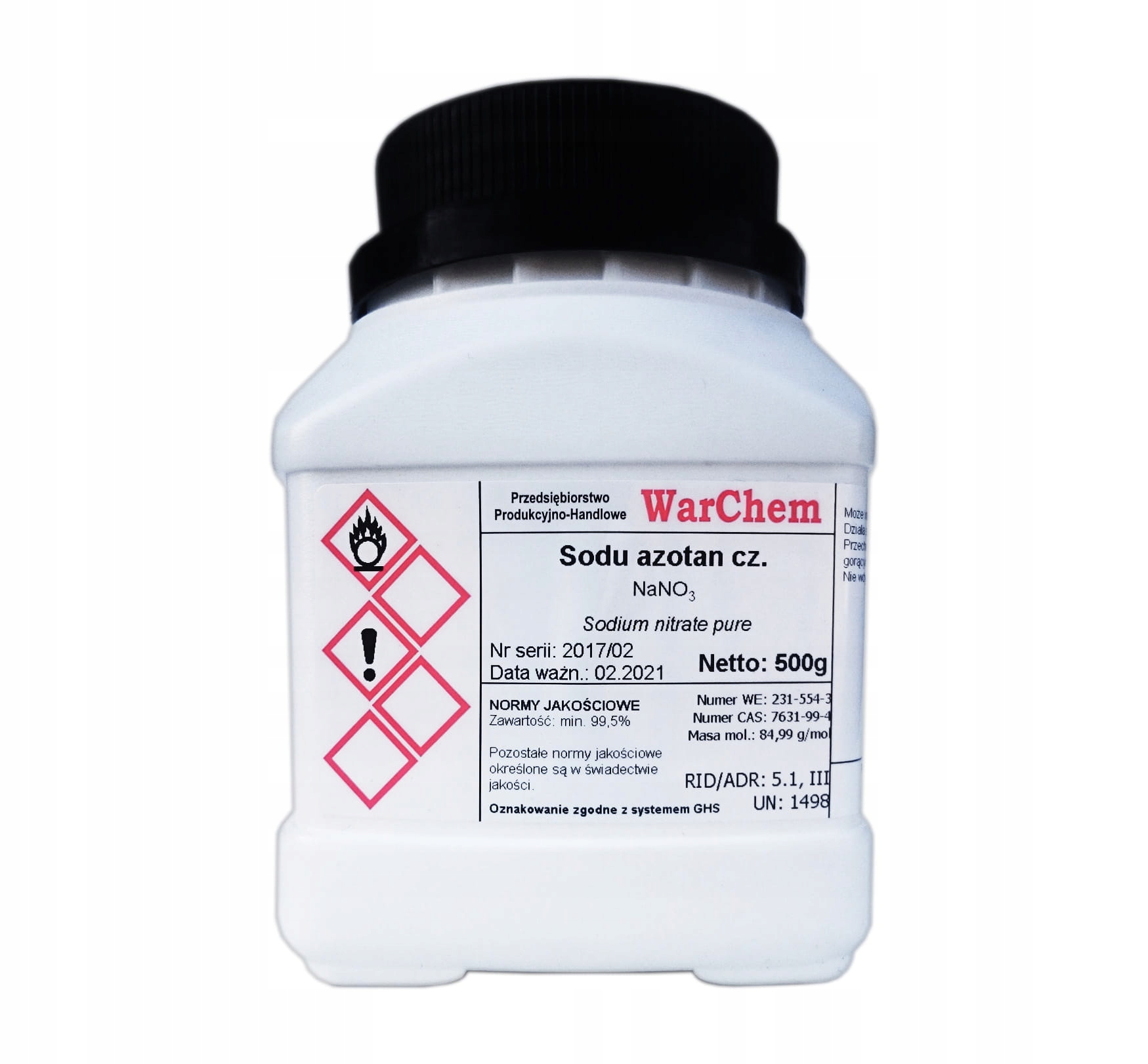 

Azotan Sodu 500g Warchem [54116]