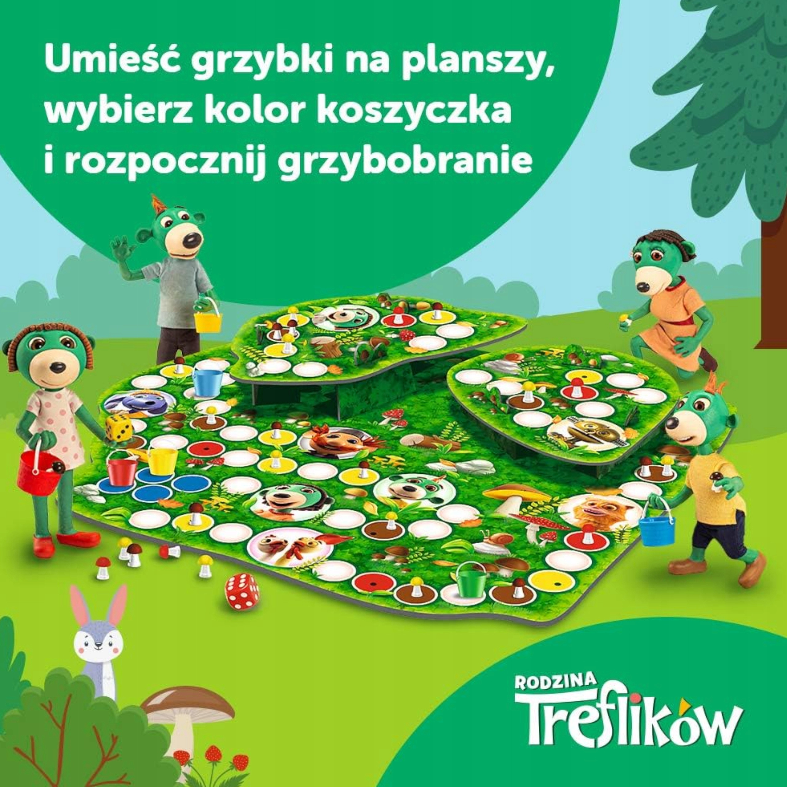 GRA PLANSZOWA RODZINNA GRZYBOBRANIE RODZINA TREFLIKÓW 02035 TREFL Wiek dziecka 4 lata +