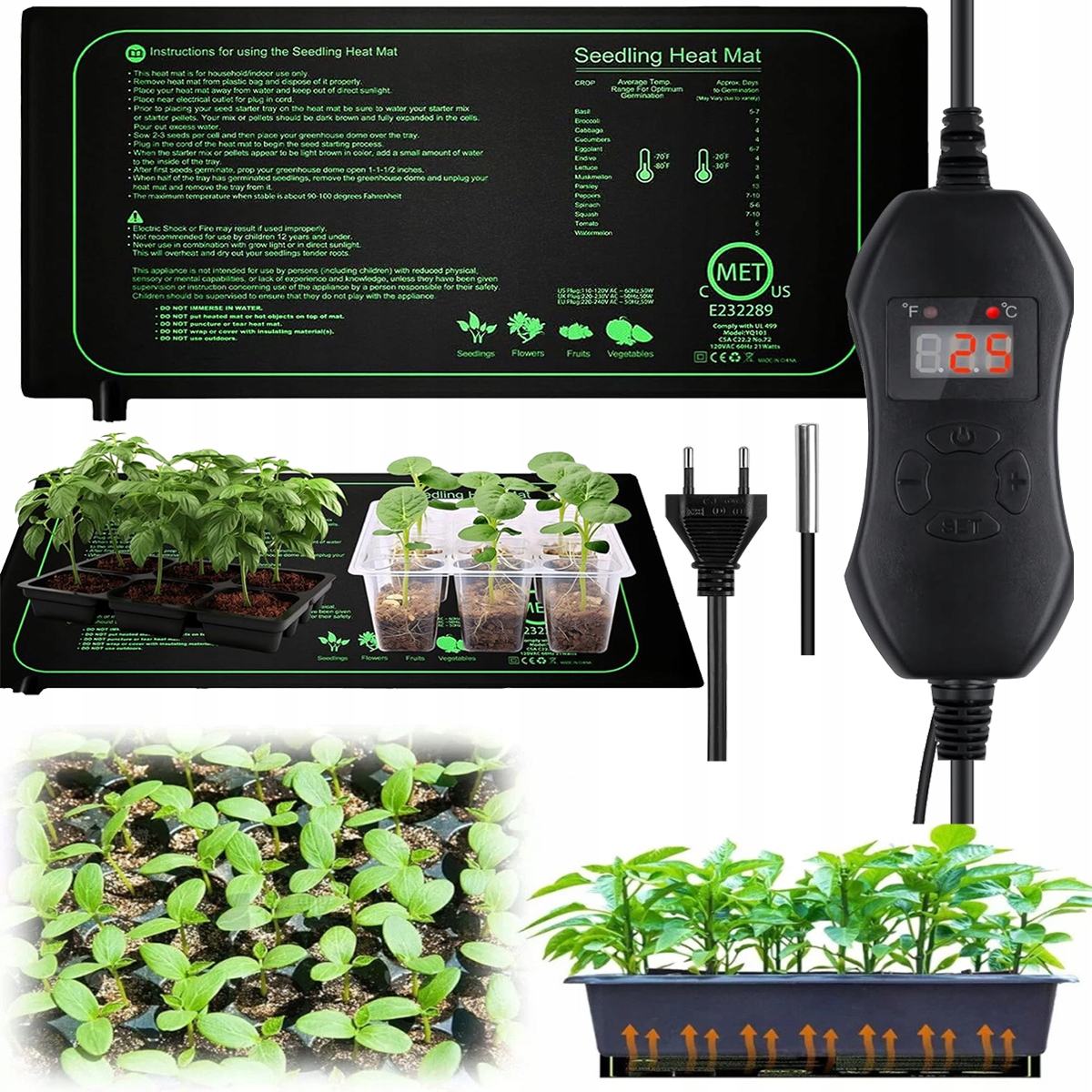 Levně Vyhřívací Podložka Pro Sazenice Rostlin S Funkcí Paměti Vysoká Kvalita