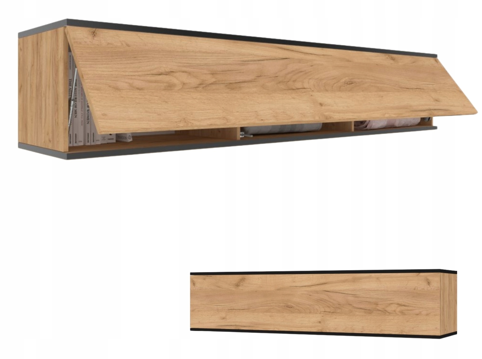 Подвесной горизонтальный шкаф RTV комод SIMPLY UP Craft черный