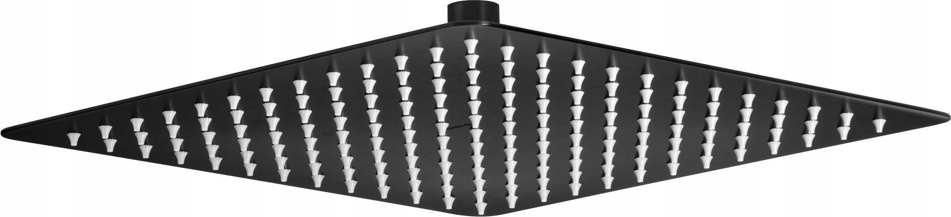 Oceľová sprchová hlavica štvorcová 250 x 250 mm, nero, anti-calc