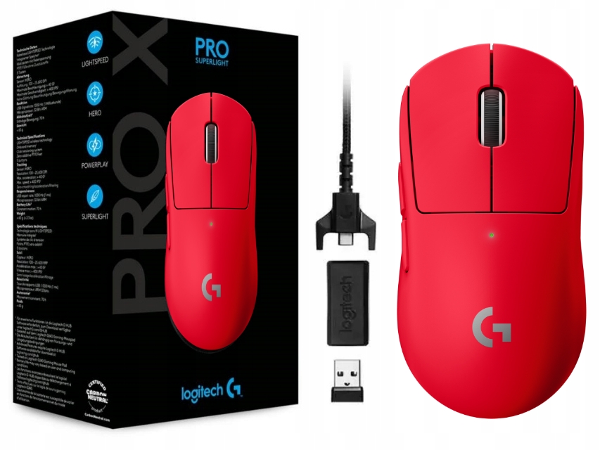 Bezprzewodowa mysz dla graczy Logitech G Pro X Superlight Hero 25600 dpi