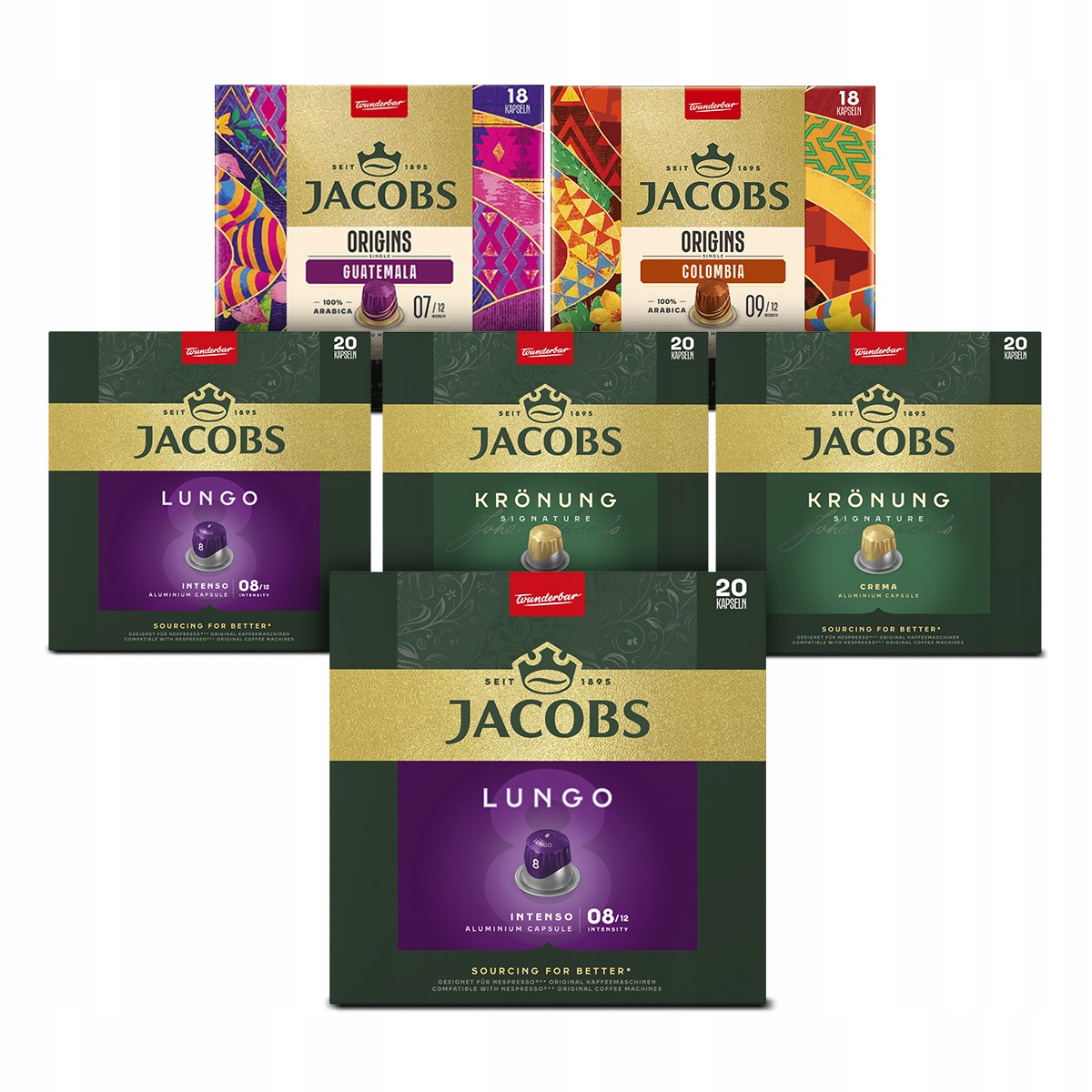 Kapsułki Jacobs do Nespresso(r)* mix zestaw 6 opakowań kapsułek