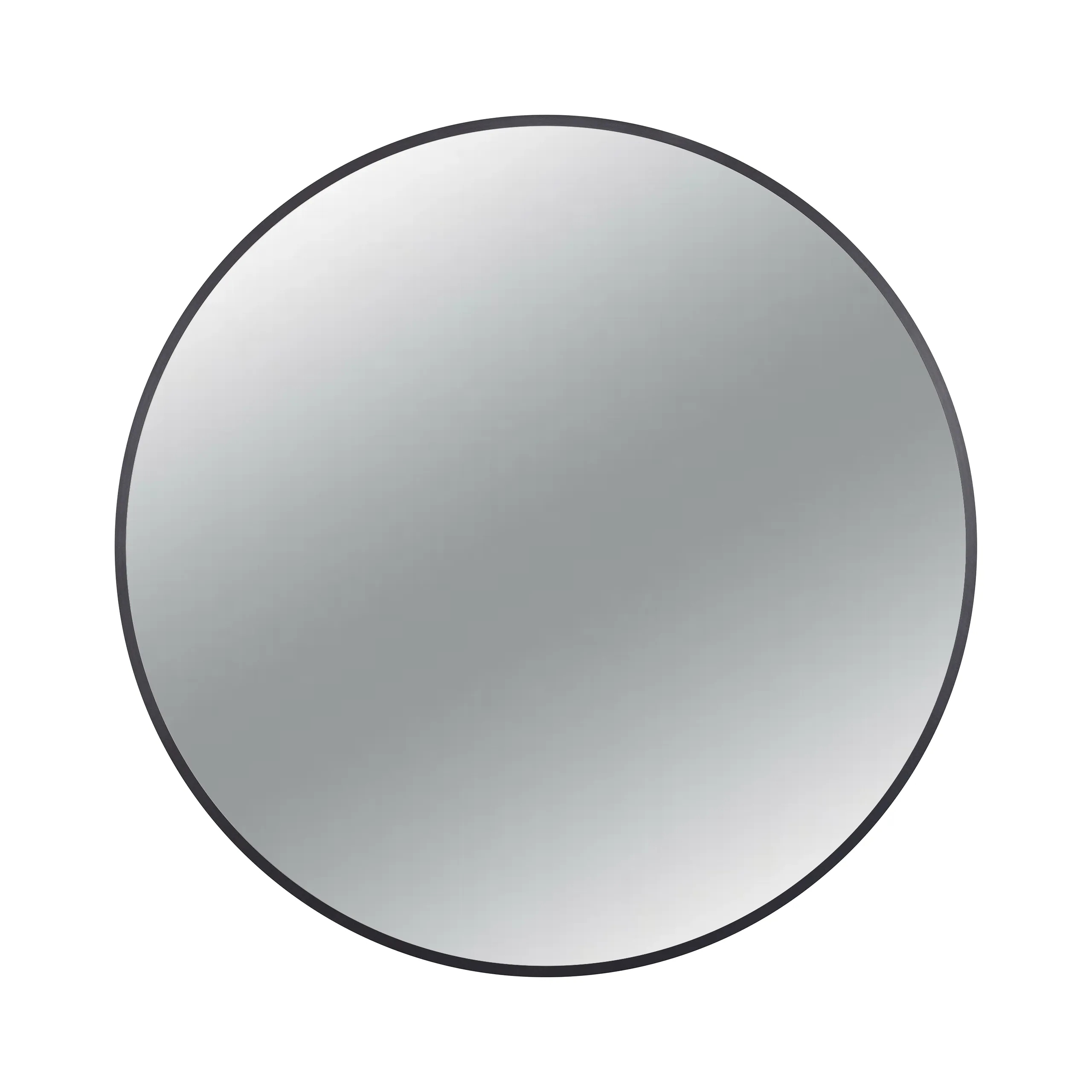 Nepodsvietené okrúhle zrkadlo Corina Black 70 cm, hliníkový rám