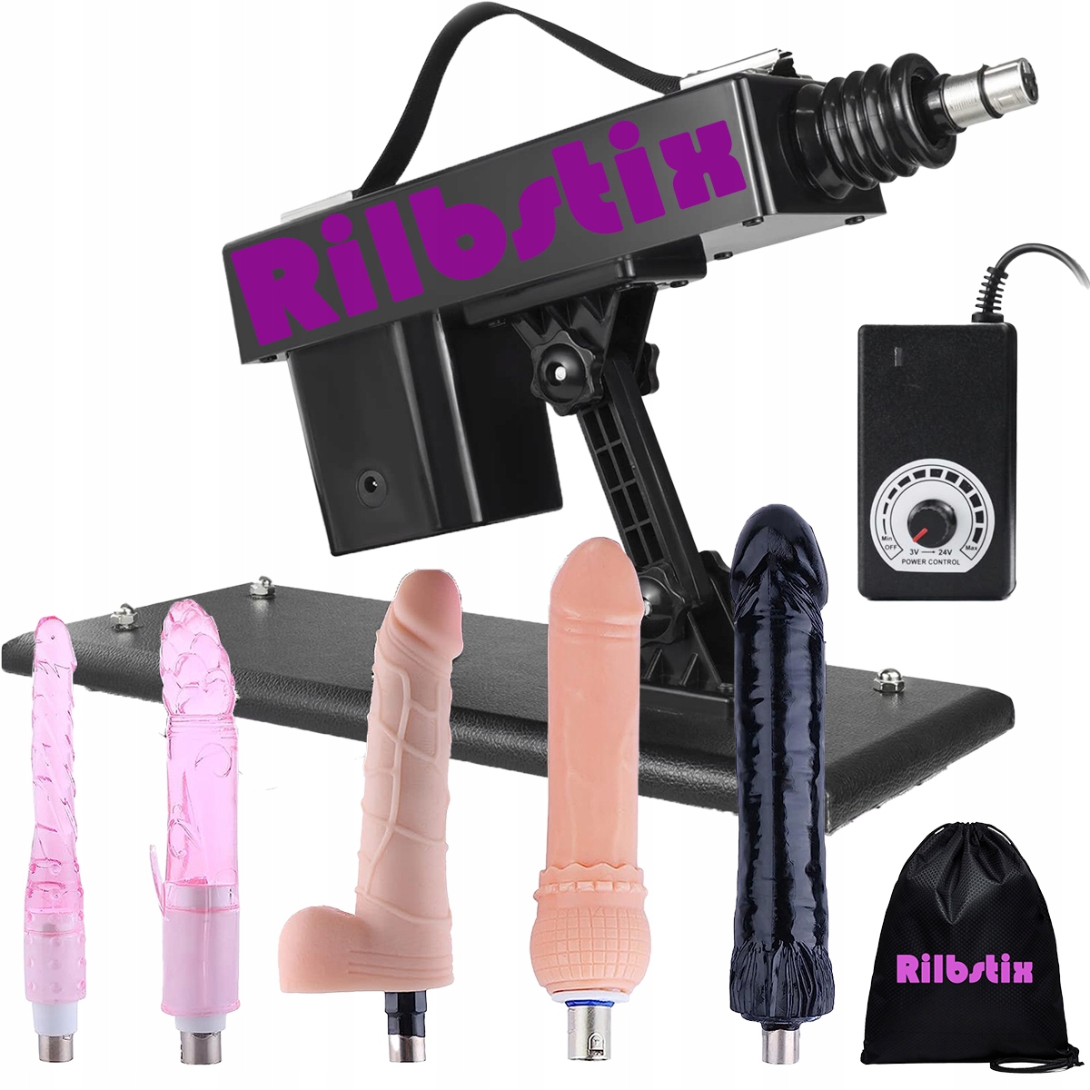 SEX MASZYNA ZESTAW Wibrator wielofunkcyjny 5*dildo