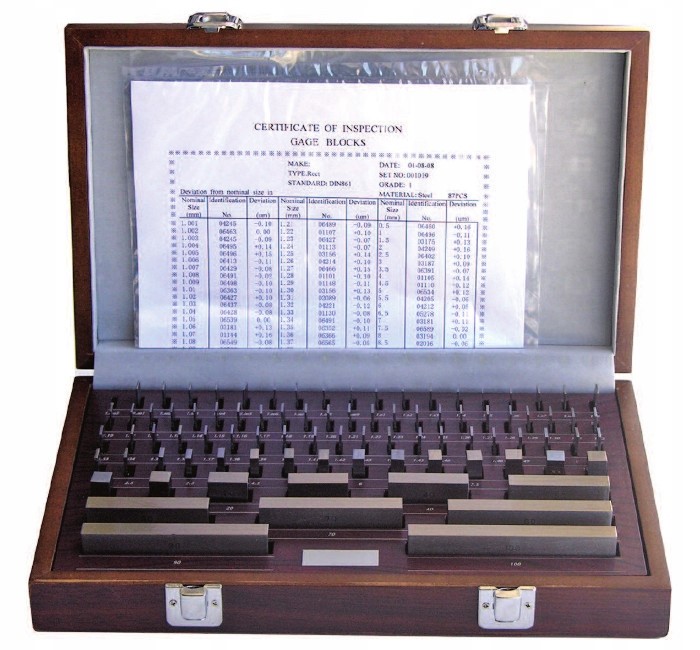 PŁYTKI WZORCOWE STALOWE DIN861/1 KLASA 1 1,005-30,50