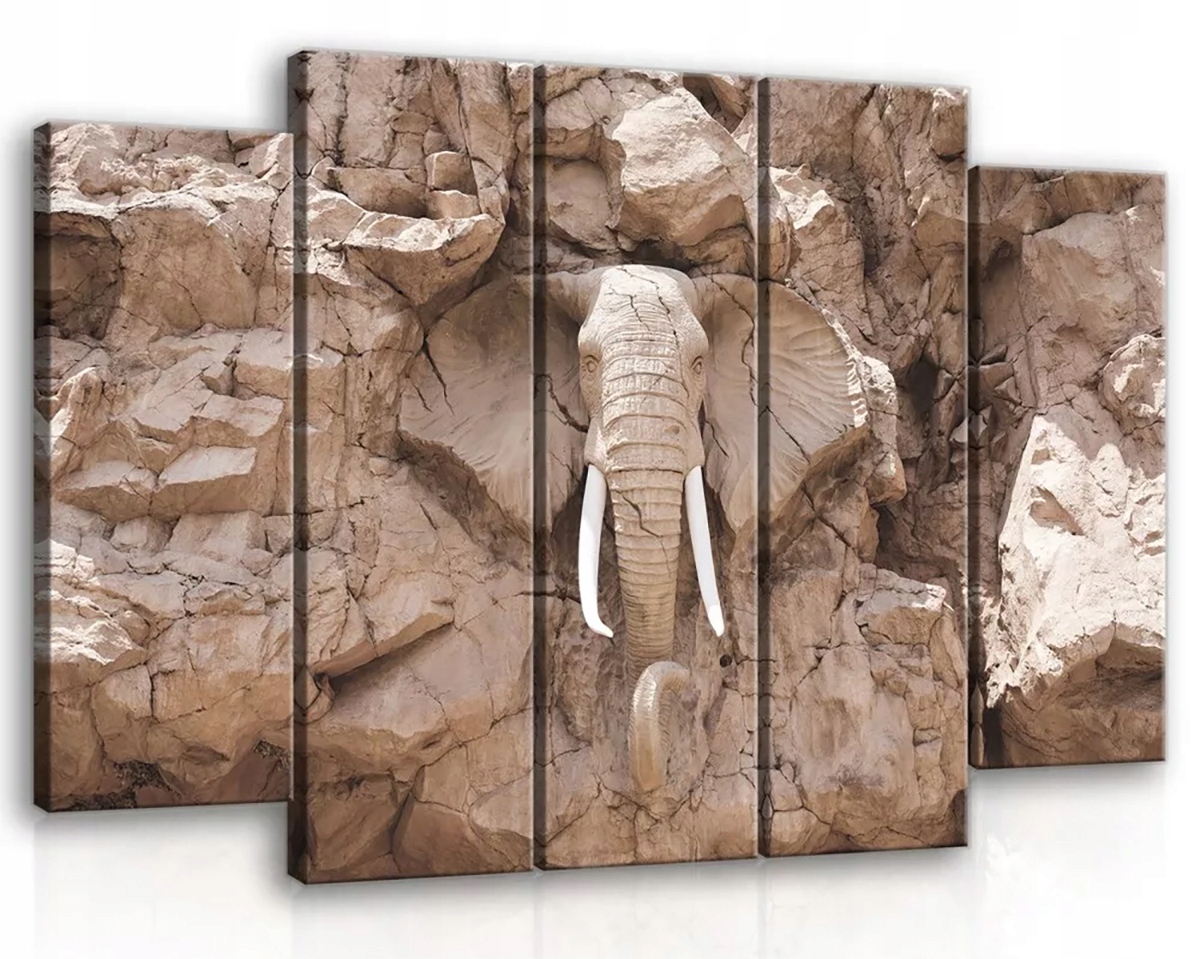 Obraz Na Plátně Canvas 150x100 Slon Kamen Rzeźba
