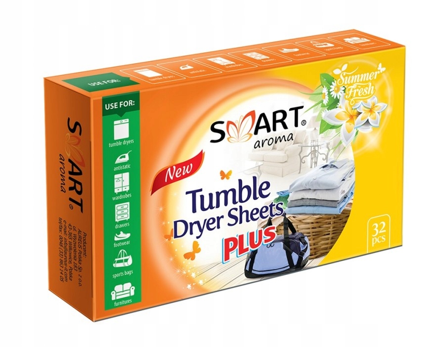 

Smart chusteczki do suszarek Summer Fresh 32 szt.