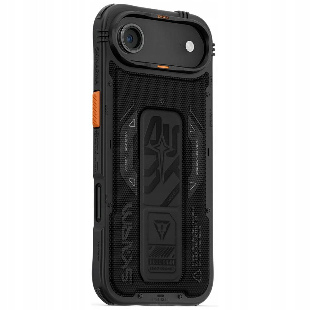 Pouzdro iPhone Air Magnetic Charging Grip Stand černé Skinarma Phantom Apple