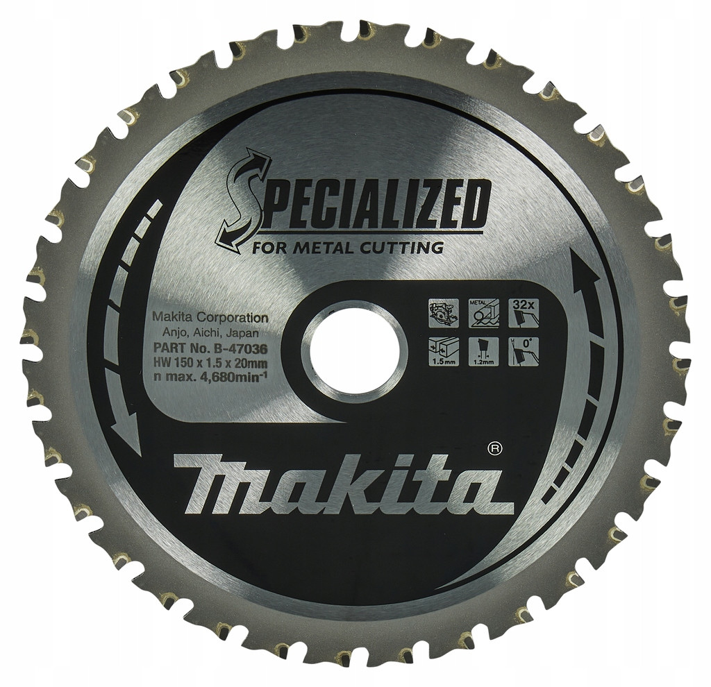 Řezací kotouč Specialized T.c.t, 150 x 20 mm, 32 ZB-47036 Makita