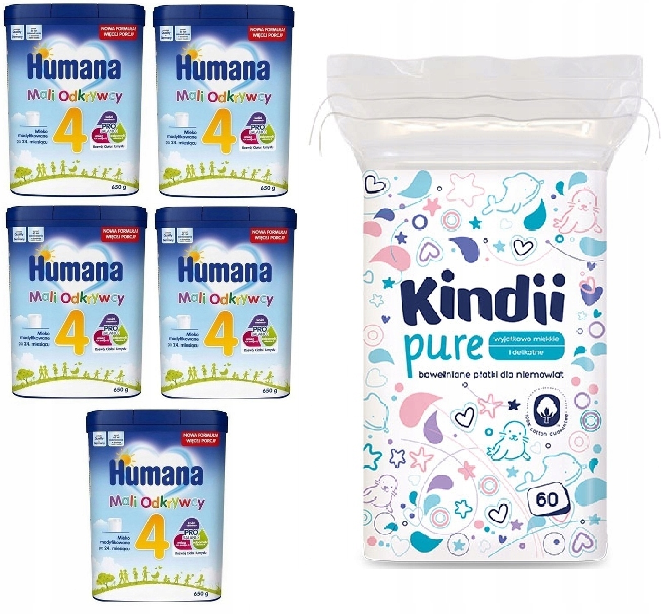 HUMANA 4 MLEKO NASTĘPNE PO 24m+ 5x650g