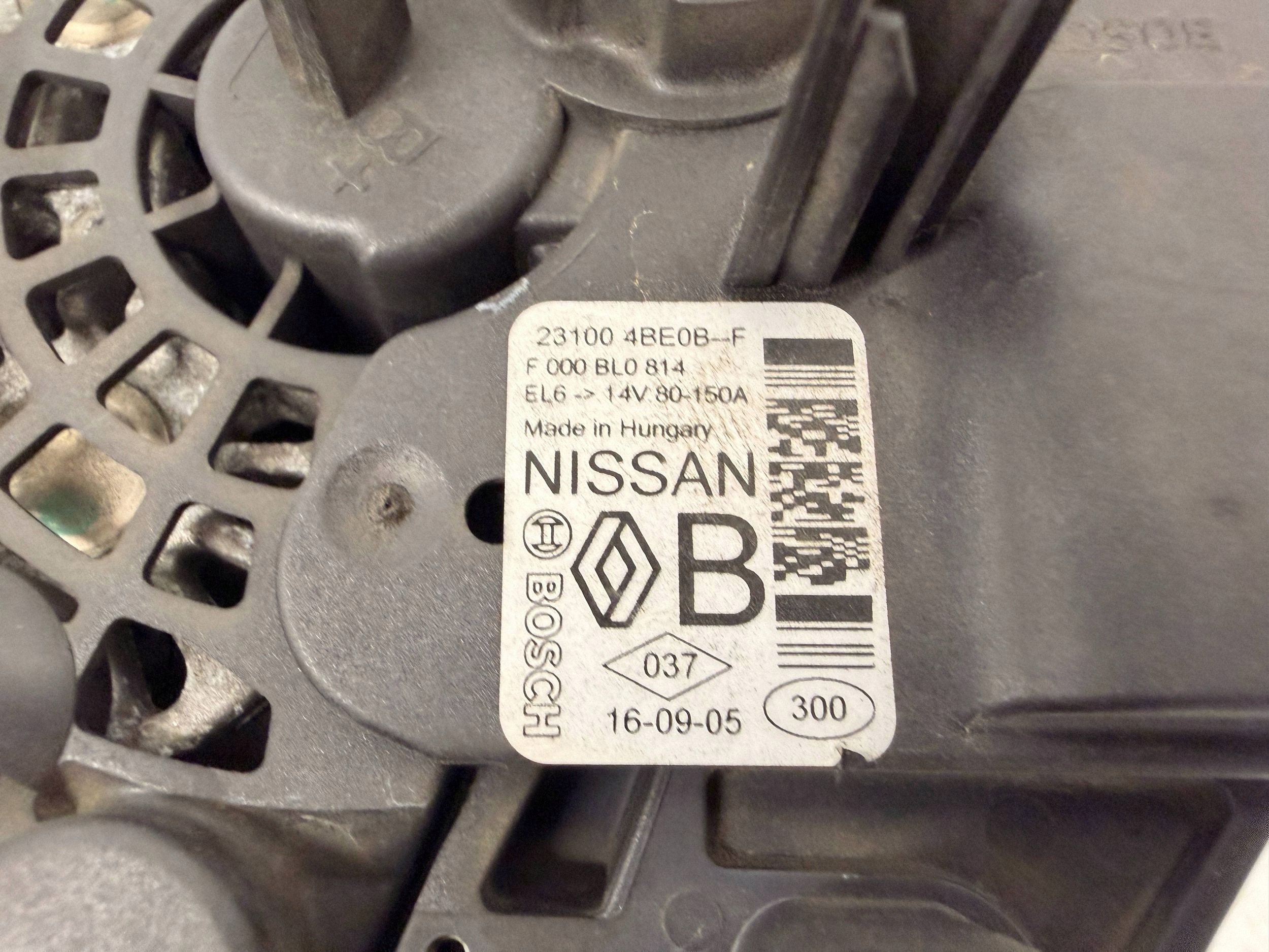Renault Megane IV 1.6 dCi alternator 231004BE0B