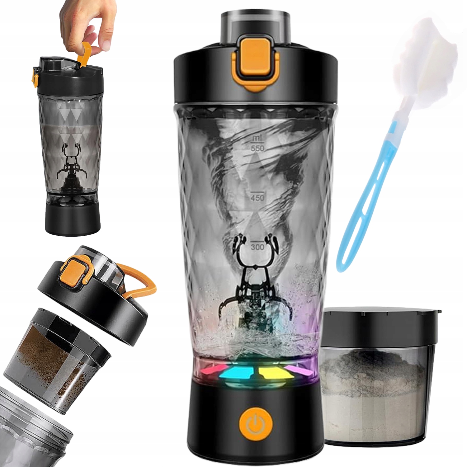 Przenośny Sport Butelka 550ML Do Mieszania Białka Automatyczne Mieszanie