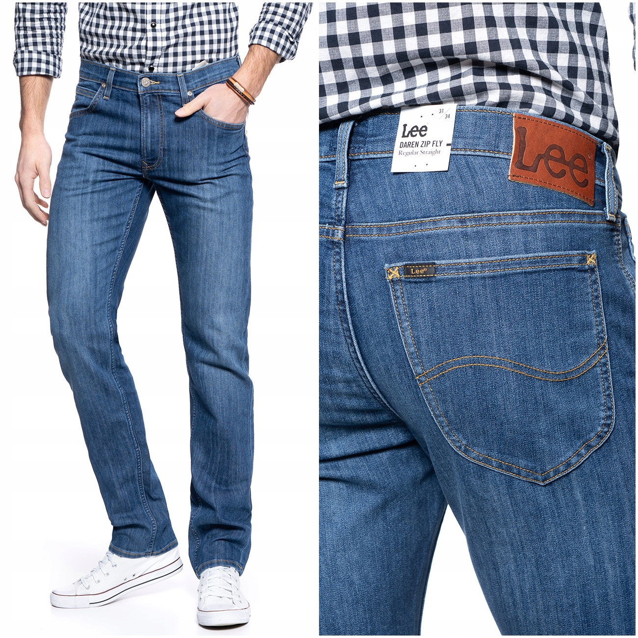 

Lee Daren Zip Męskie Spodnie Jeansowe W34 L30